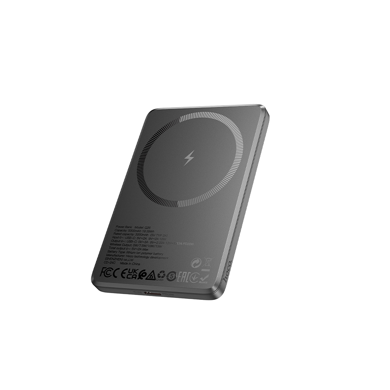 Зовнішній акумулятор HOCO Q26 Joy MagSafe 5000mAh Metal Gray