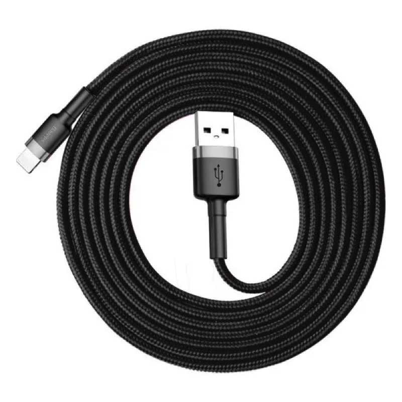 Кабель Baseus Cafule Series для Lightning 1.5A 2м чорно-сірий