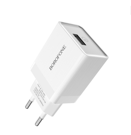 Мережевий зарядний пристрій BOROFONE BA20A Sharp 10.5W з кабелем Micro-USB Білий