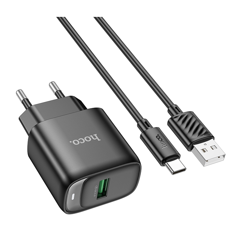 Мережевий зарядний пристрій HOCO C140A Smart 18W Чорний