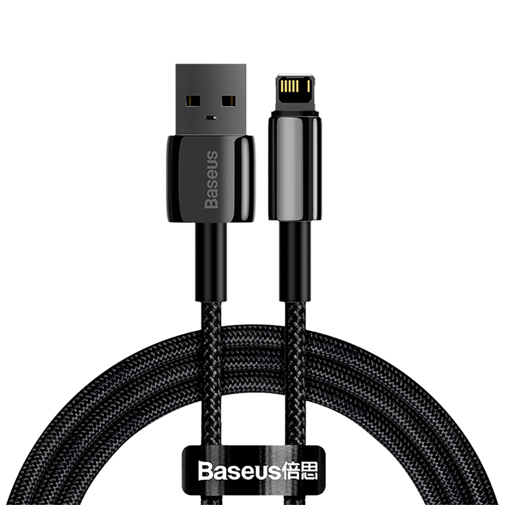 Кабель Baseus Tungsten Gold Fast Charging 2.4A Чорний