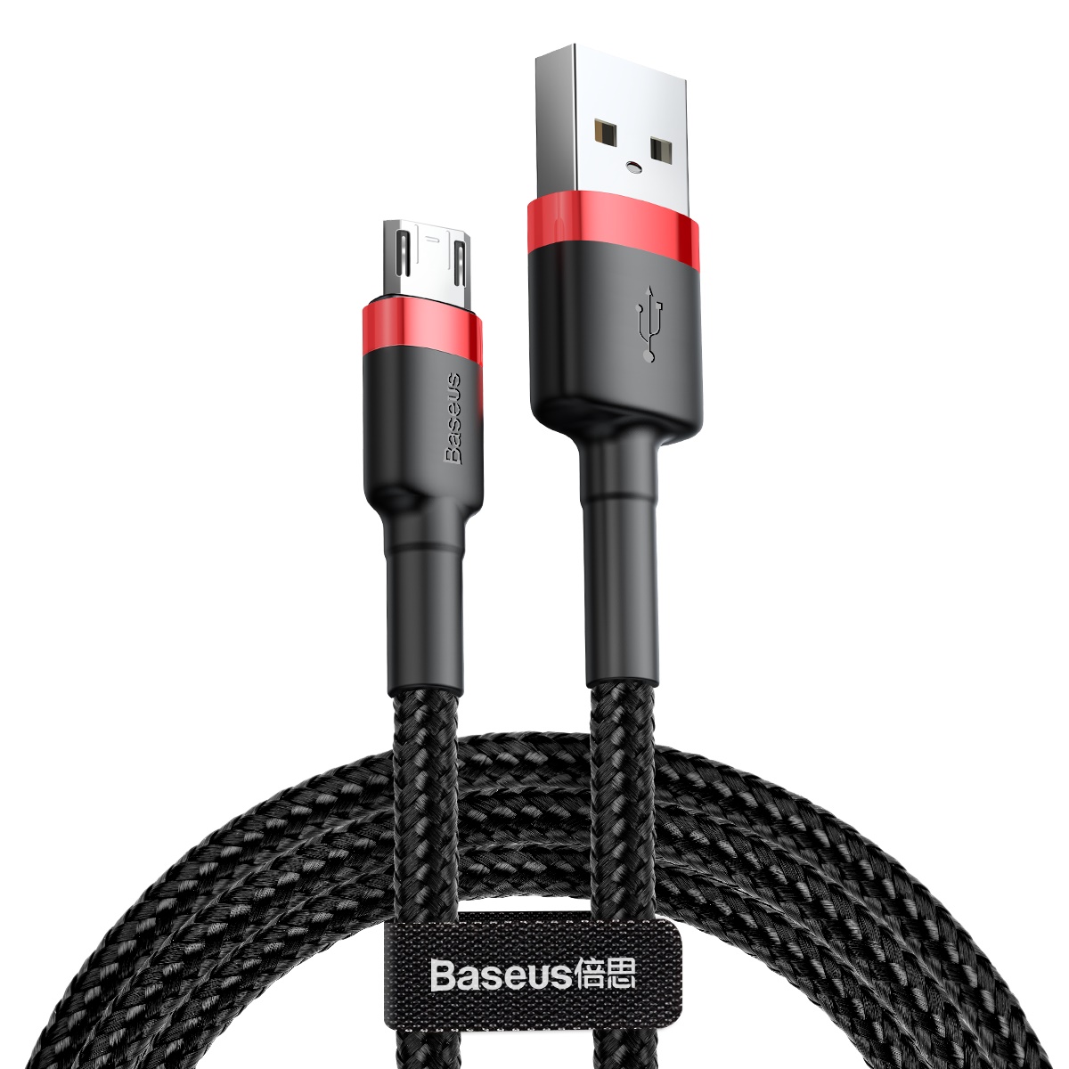 Кабель Baseus Cafule Series 2.4A 1 м Червоно-чорний