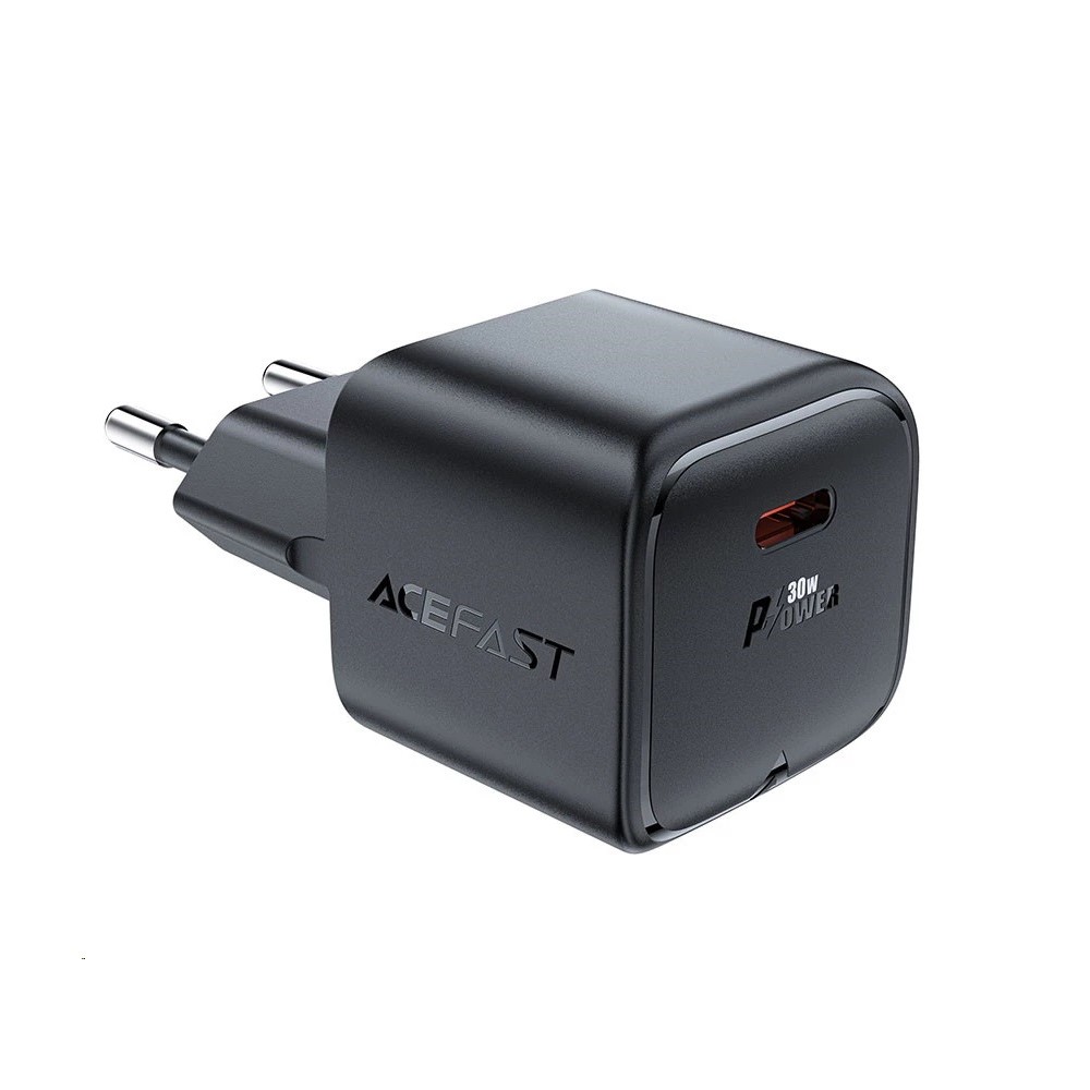 Мережевий зарядний пристрій ACEFAST A77 mini PD30W GaN Чорний