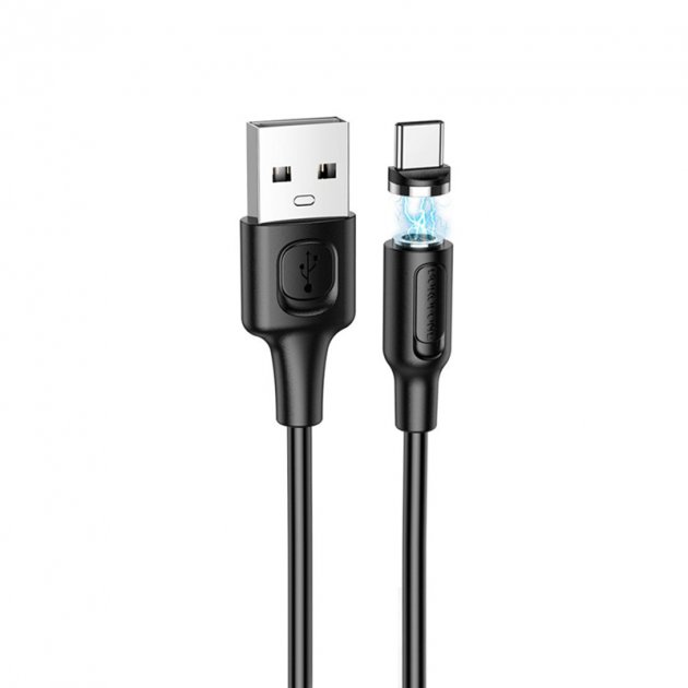 Магнітний кабель BOROFONE BX41 Amiable magnetic USB to Type-C 2.4A Чорний