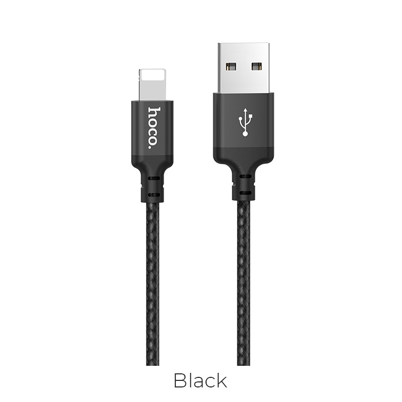 Кабель синхронізації HOCO X14 2A Lightning Black