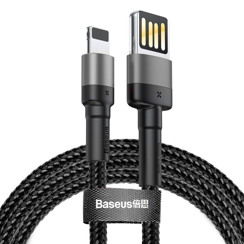 Кабель синхронізації Baseus Cafule Special Edition 2.4A Чорно-сірий