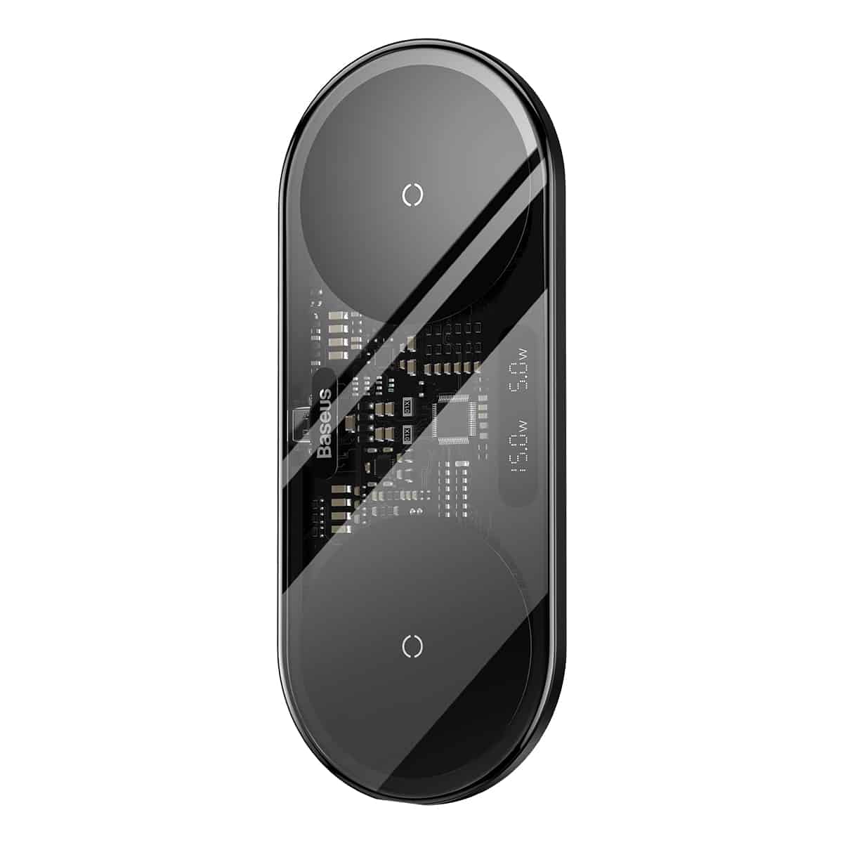 Бездротовий зарядний пристрій Baseus Digital LED Display 2in1 20W Чорний