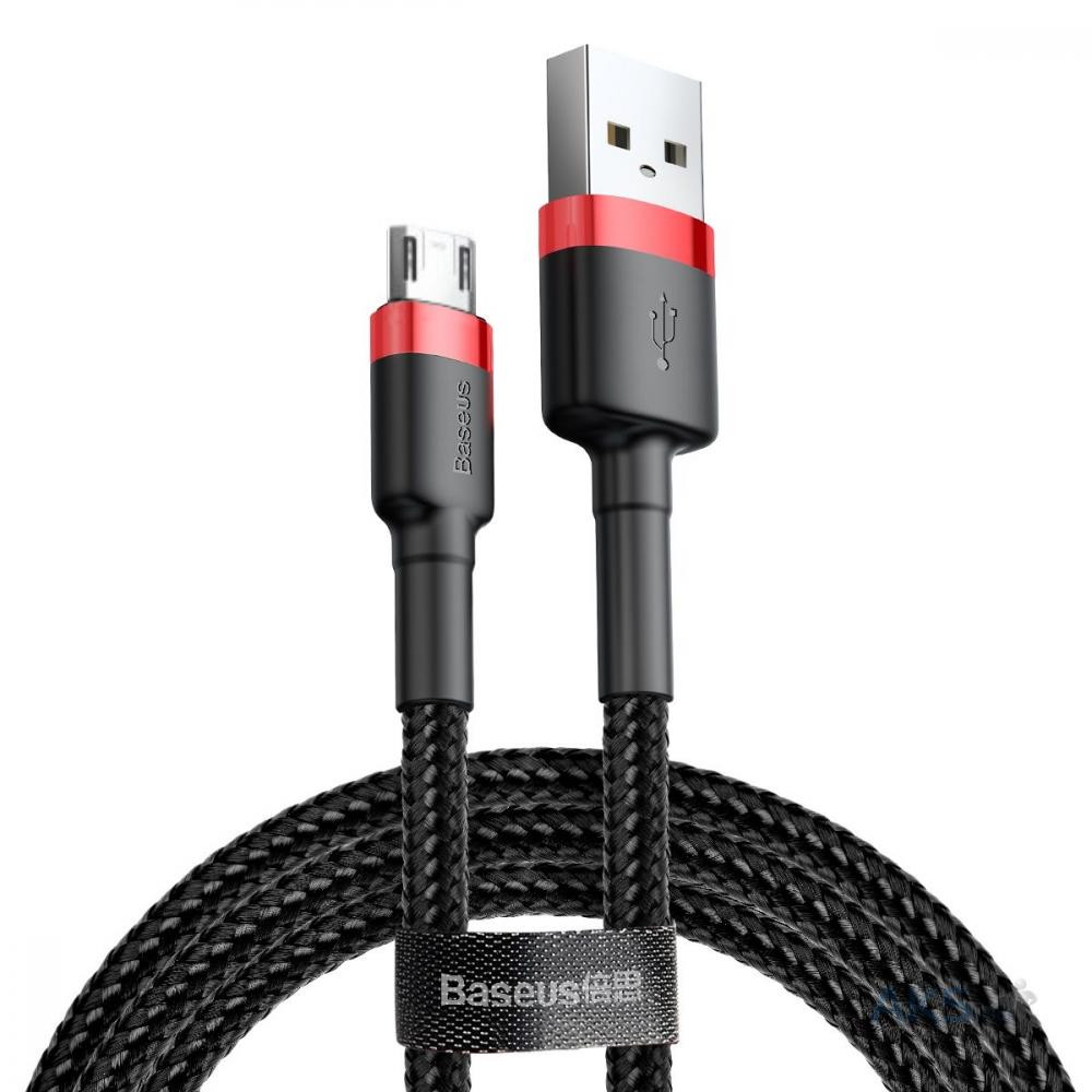 Кабель USB Baseus Cafule Series MicroUSB 1.5A Чорно-червоний