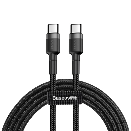 Кабель Baseus Cafule Series 60W USB Type-C to Type-C сіро-чорний