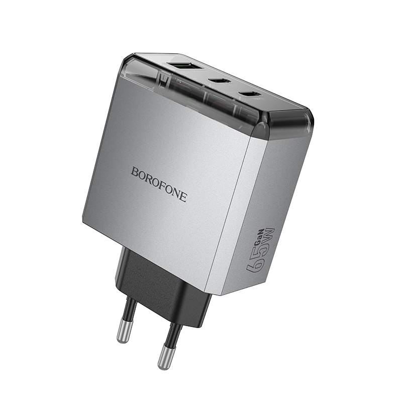 Мережевий зарядний пристрій BOROFONE BN22 Lena 65W Metal Gray