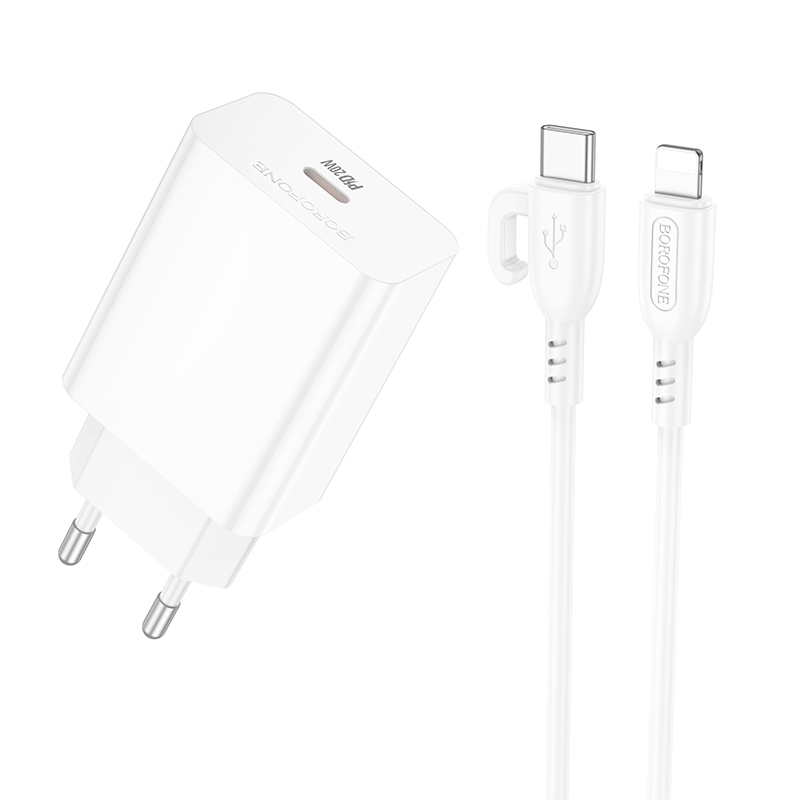 Мережевий зарядний пристрій BOROFONE BA21A Pro 20W White