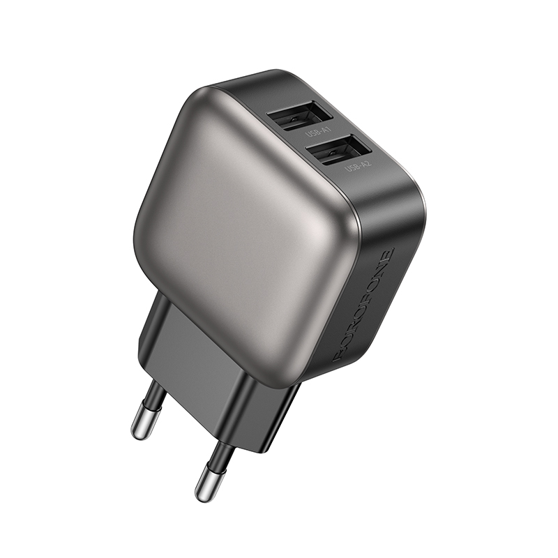 Мережевий зарядний пристрій BOROFONE BAS51A 2USB 12Вт Чорний