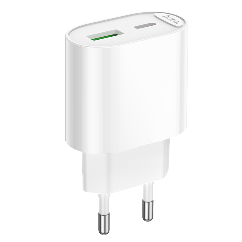 Мережевий зарядний пристрій HOCO C109A(PD20W+QC3.0) Fighter PD20W+QC3.0 charger White