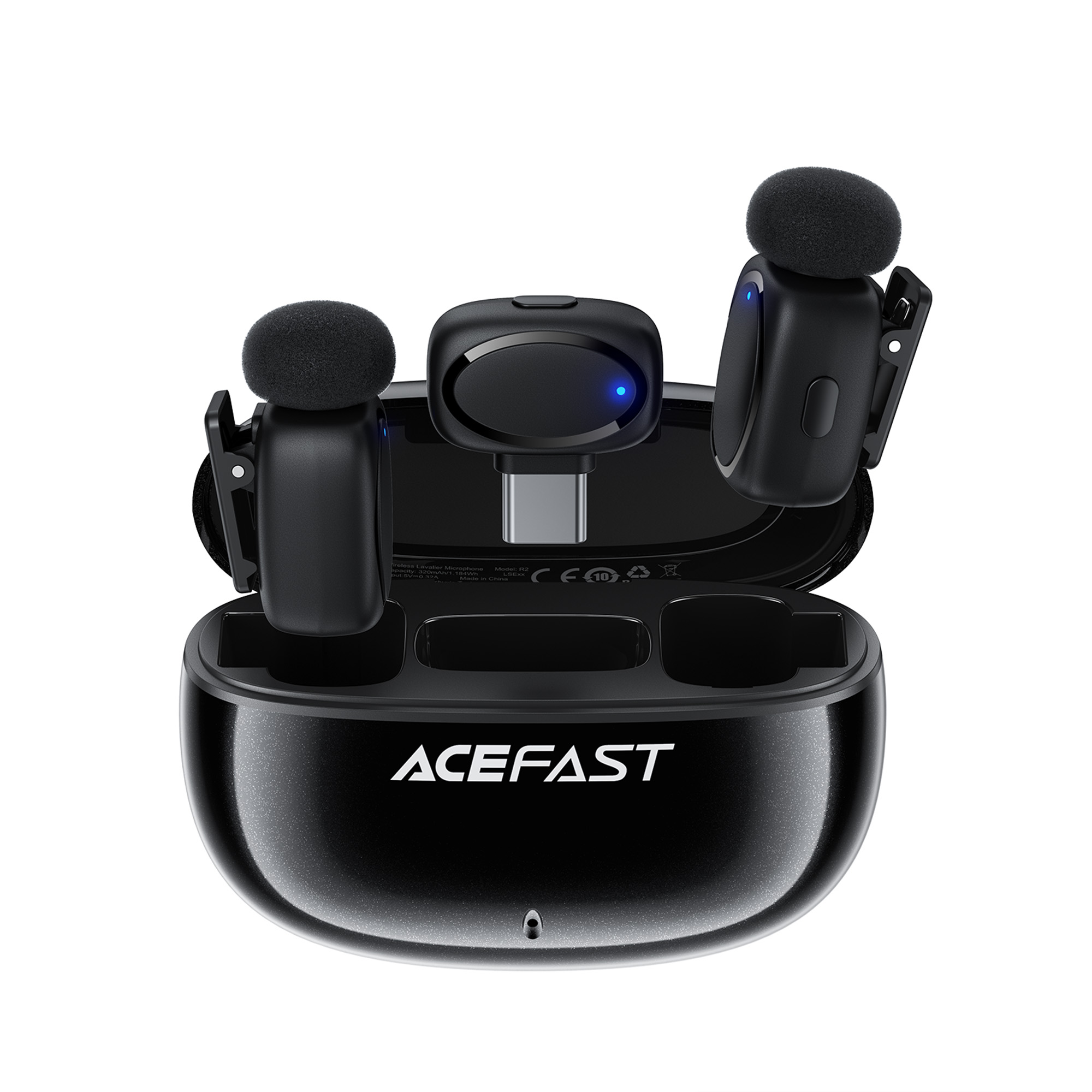 Бездротова мікрофонна система ACEFAST R2 Type-C Black