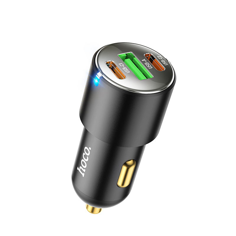 Автомобільний зарядний пристрій HOCO NZ6 PD45W 3-port(2C1A) Black