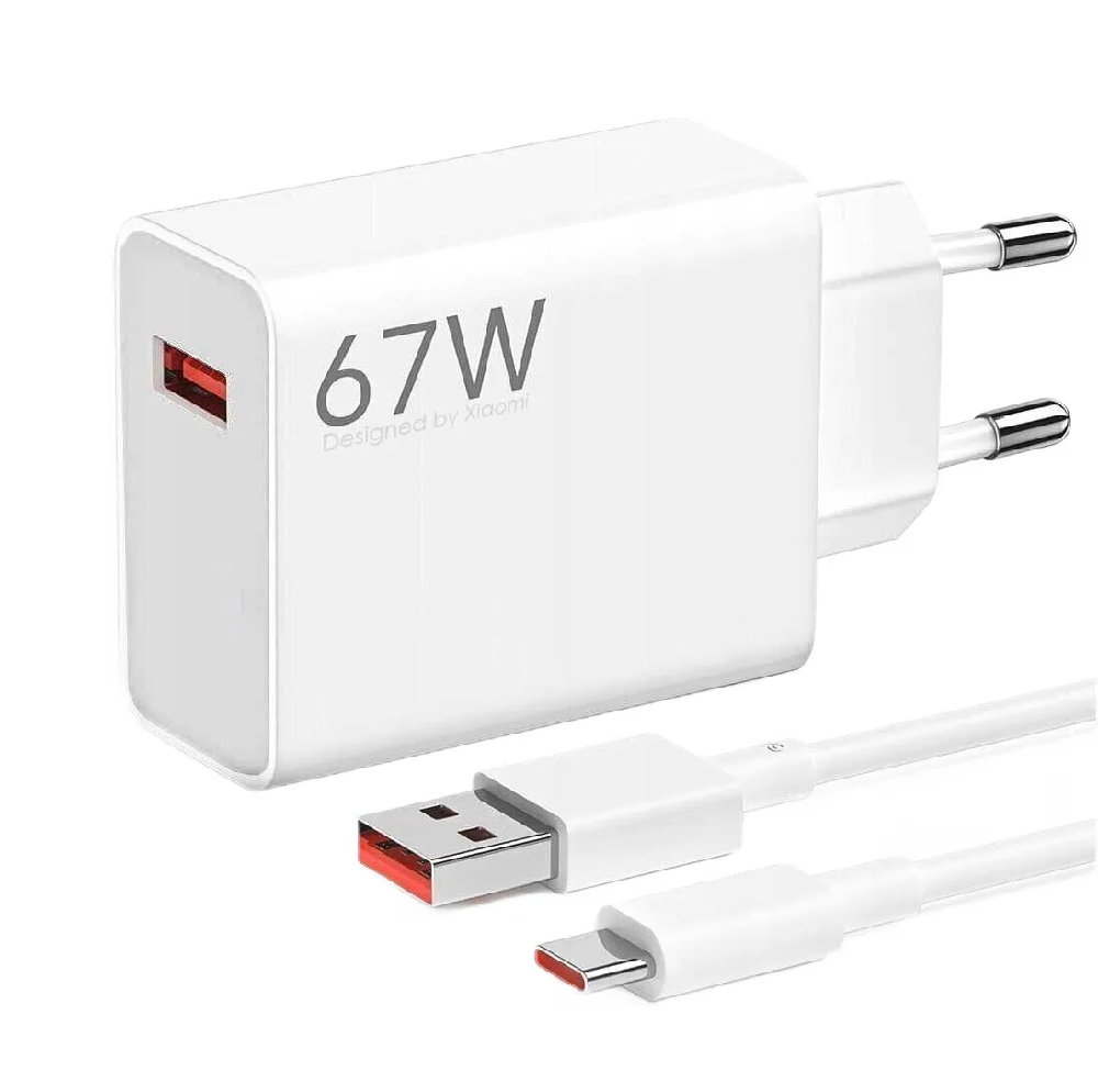 Мережевий зарядний пристрій Xiaomi HyperCharge Combo 67W Білий