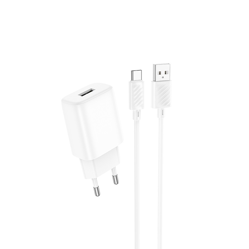 Мережевий зарядний пристрій HOCO C134A 12W 2.4A White