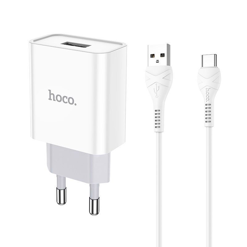 Мережевий зарядний пристрій HOCO C81A Asombroso 2.1A White