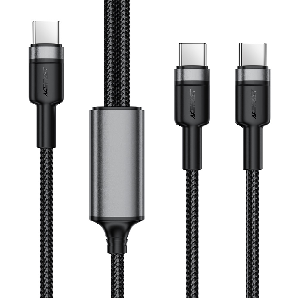 Кабель ACEFAST C22-02 100W USB-C to 2*USB-C чорний