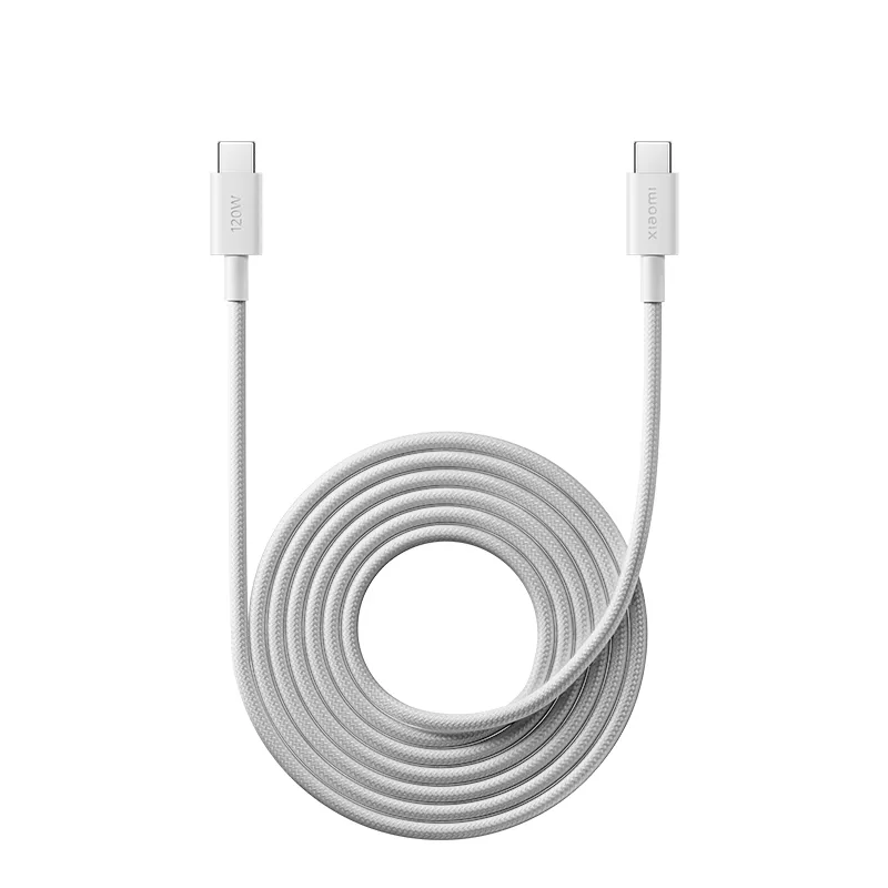Кабель Xiaomi 6A Braided USB-C to USB-C 120W Білий