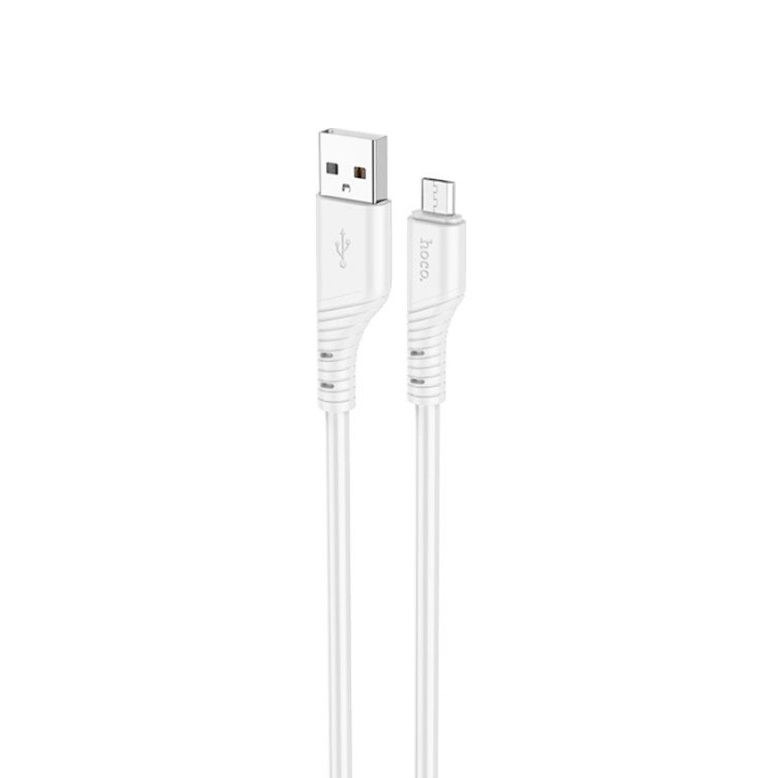 Кабель Hoco X97 Crystal силіконовий USB - MicroUSB 1м Білий