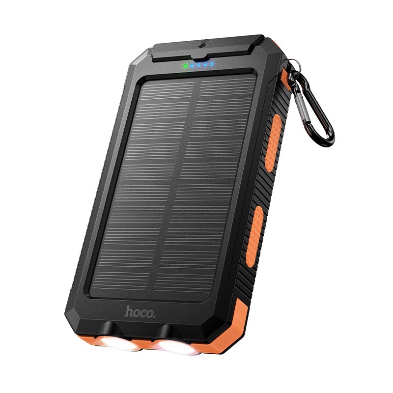 Зовнішній акумулятор HOCO J164 із сонячною панеллю 8000mAh Чорний