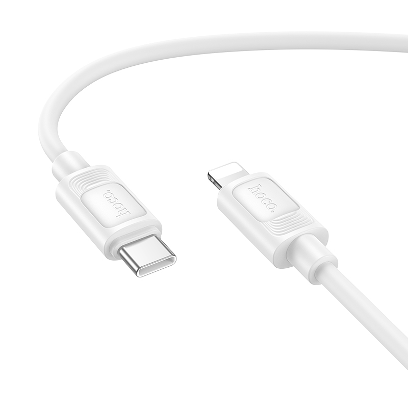 Кабель Hoco X122 Benefit PD27W силіконовий Lightning Білий