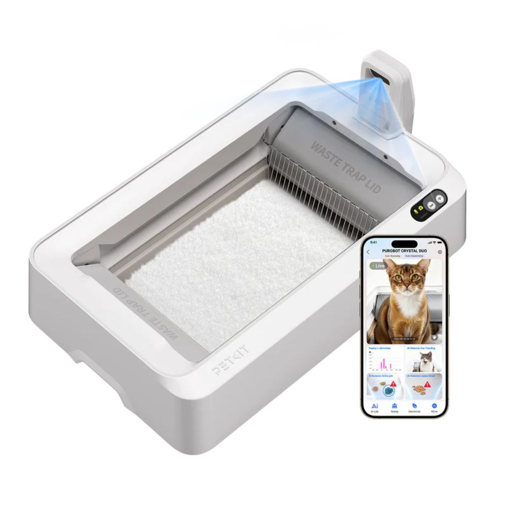 Автоматичний лоток PETKIT Purobot Crystal Duo з AI-камерою White