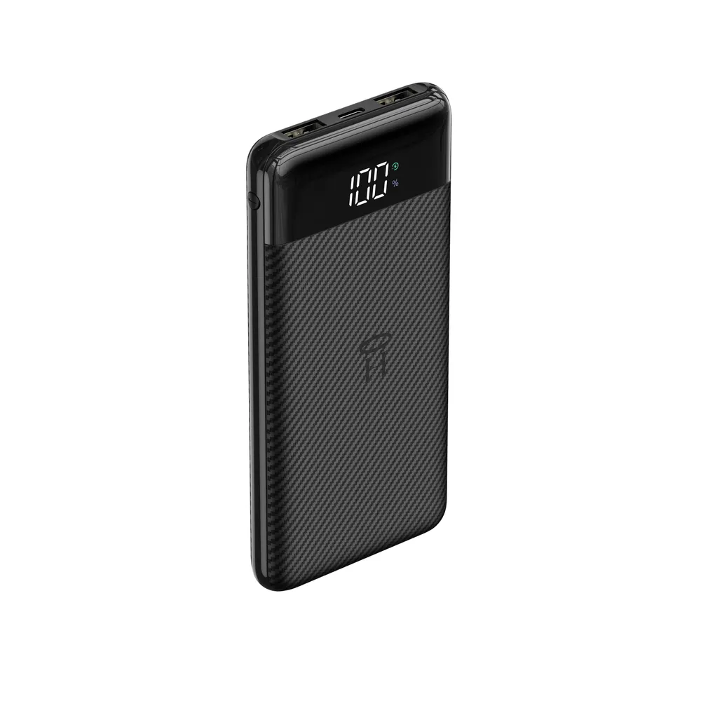 Зовнішній акумулятор VEGER L11 10000mAh з LCD дисплеєм Black