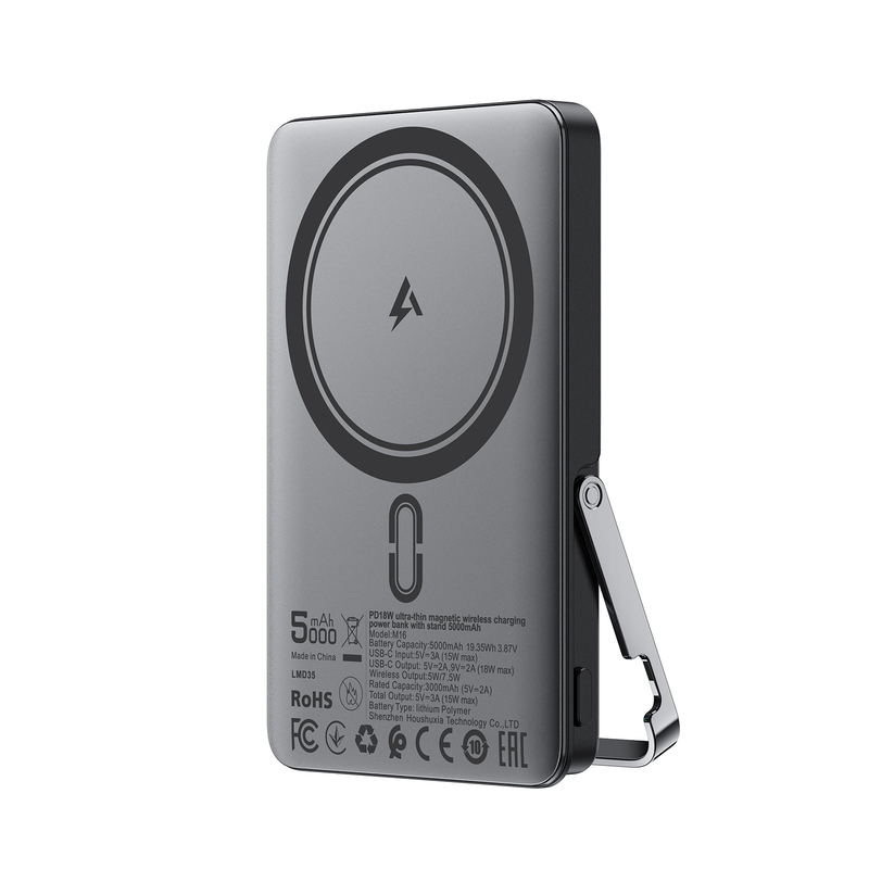 Зовнішній акумулятор ACEFAST M16 5000mAh Magnetic Wireless Black