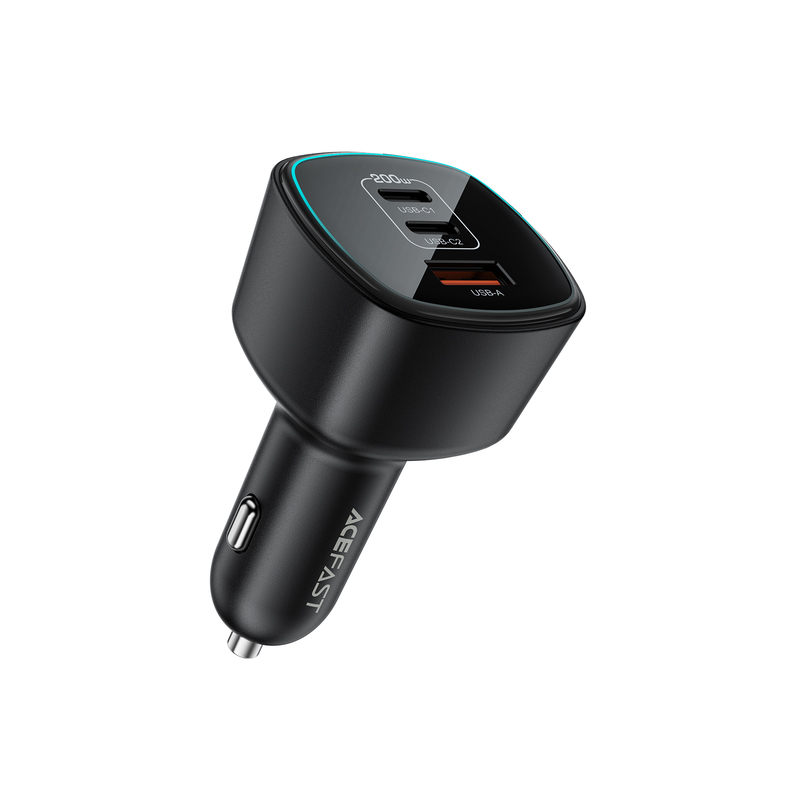 Автомобільний зарядний пристрій ACEFAST B18 200W 3-портовий Black