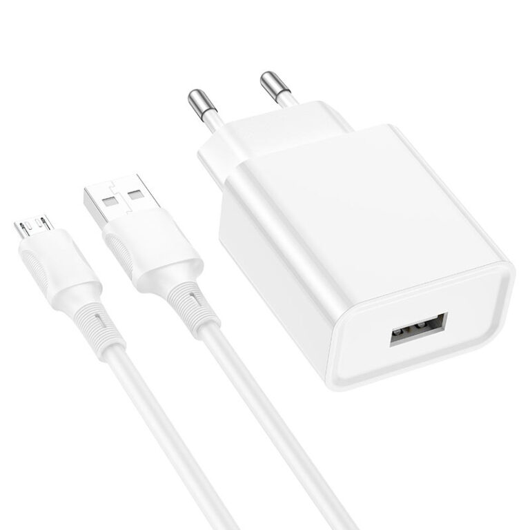 Мережевий зарядний пристрій BOROFONE BA74A Aspirer 2.1A Micro-USB Білий