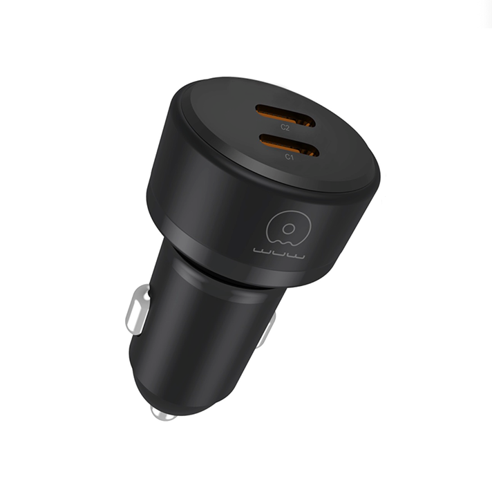 Автомобільний зарядний пристрій WUW C243 PD 20W+20W чорний