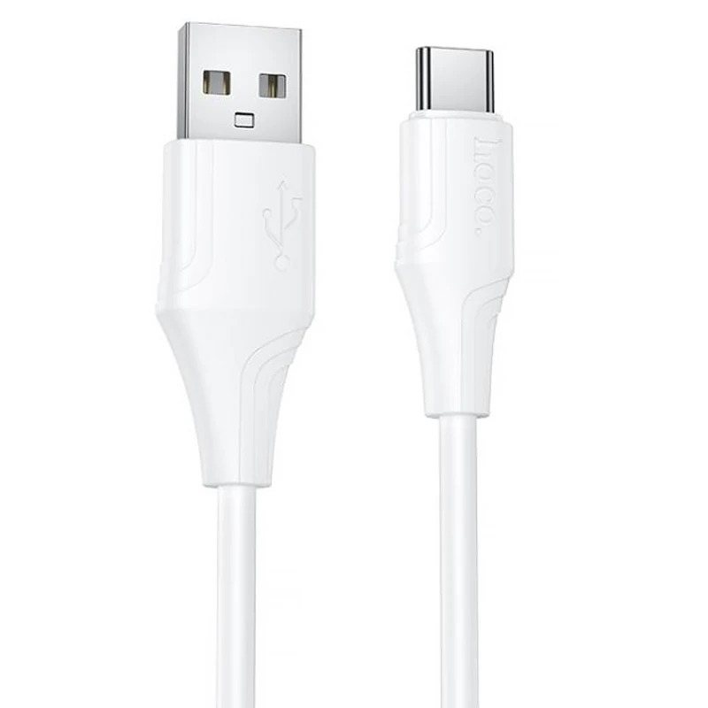 Кабель HOCO X124 Bien silicone charging data cable Type-C White