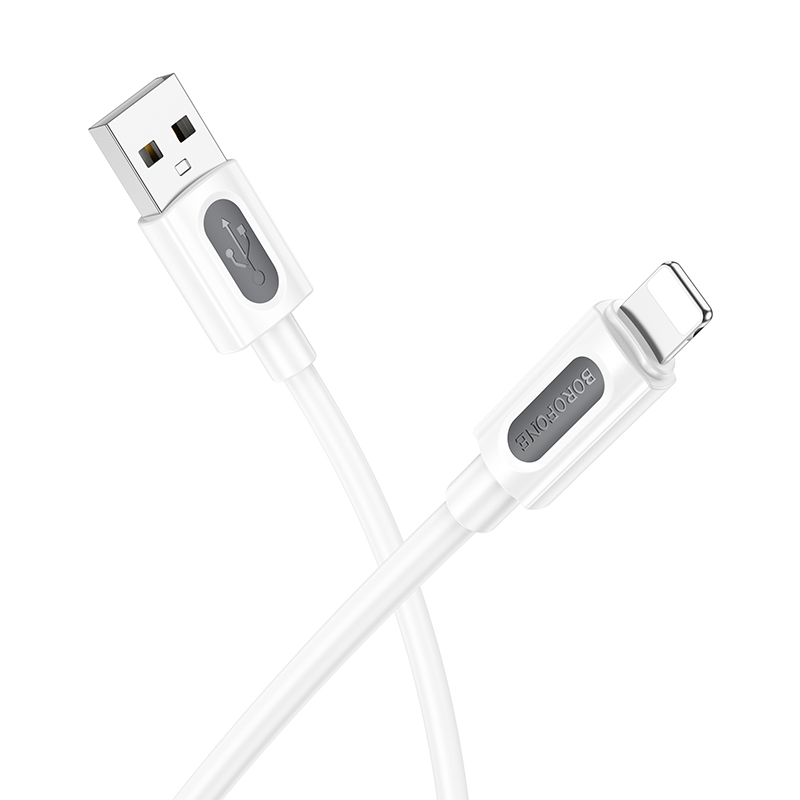 Кабель Borofone BX114 USB-A to Lightning 2.4A Білий