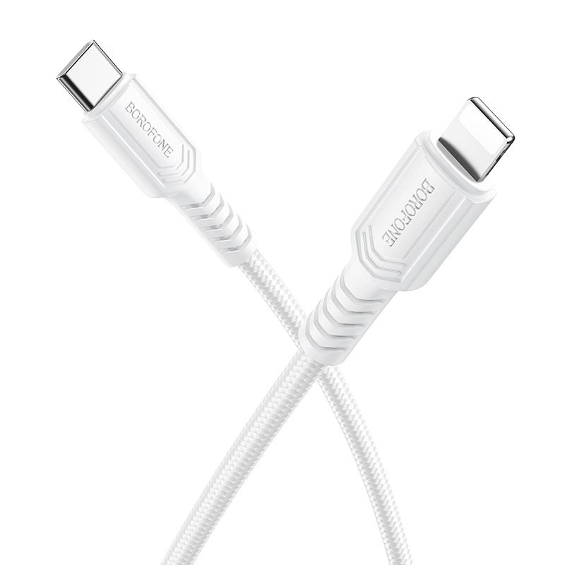 Кабель BOROFONE BX116 Type-C to Lightning 27W Білий