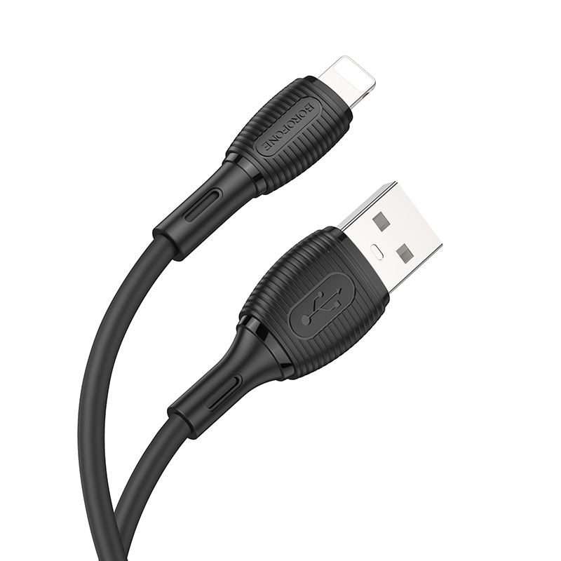 Кабель BOROFONE BX86 Advantage силіконовий для Lightning Чорний