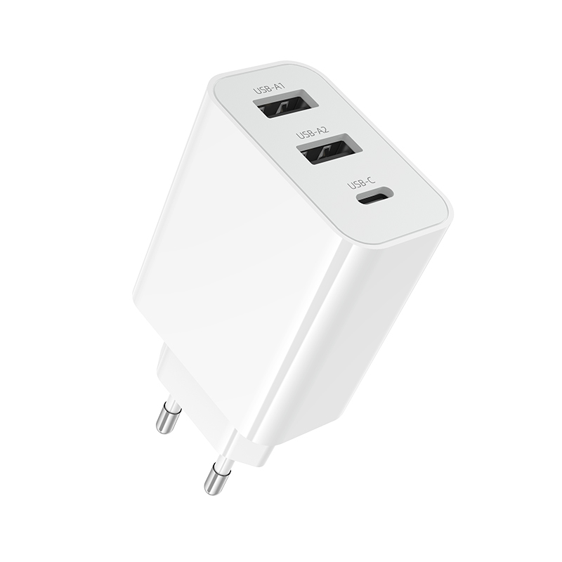 Мережевий зарядний пристрій BOROFONE BA105A 3 порти White
