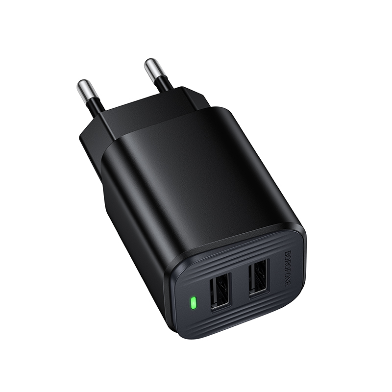 Мережевий зарядний пристрій BOROFONE BAS81A 2USB 2.1A Чорний