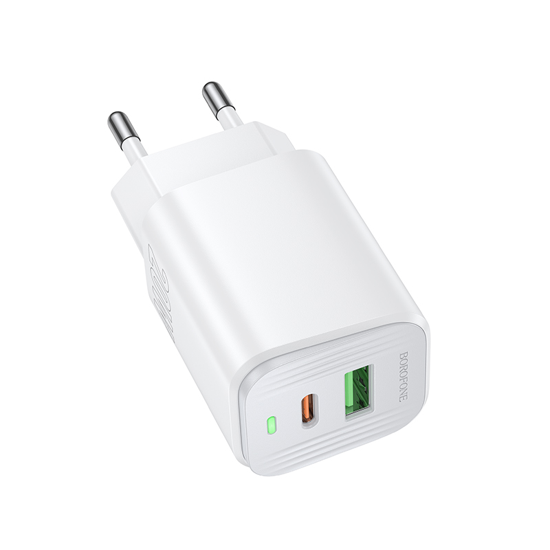 Мережевий зарядний пристрій BOROFONE BAS83A PD20W+QC3.0 Білий
