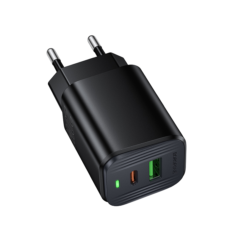 Мережевий зарядний пристрій BOROFONE BAS83A PD20W+QC3.0 Чорний