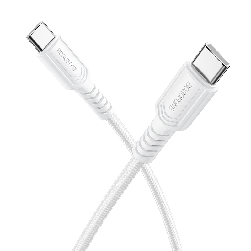 Кабель BOROFONE BX116 60W Type-C to Type-C Білий