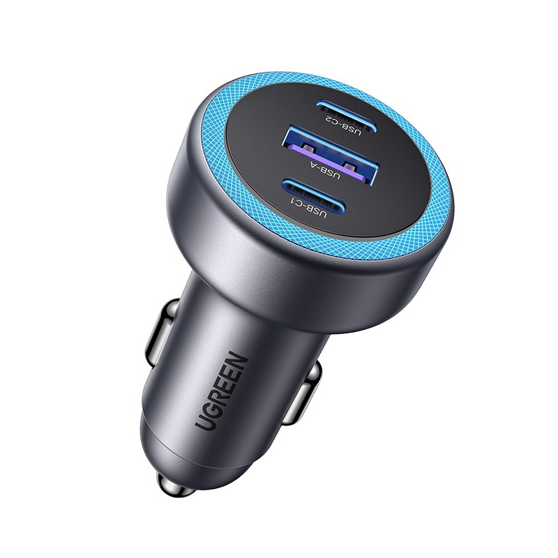 Автомобільний зарядний пристрій UGREEN EC307 30W 3-Port Fast Car Charger Dark-Grey