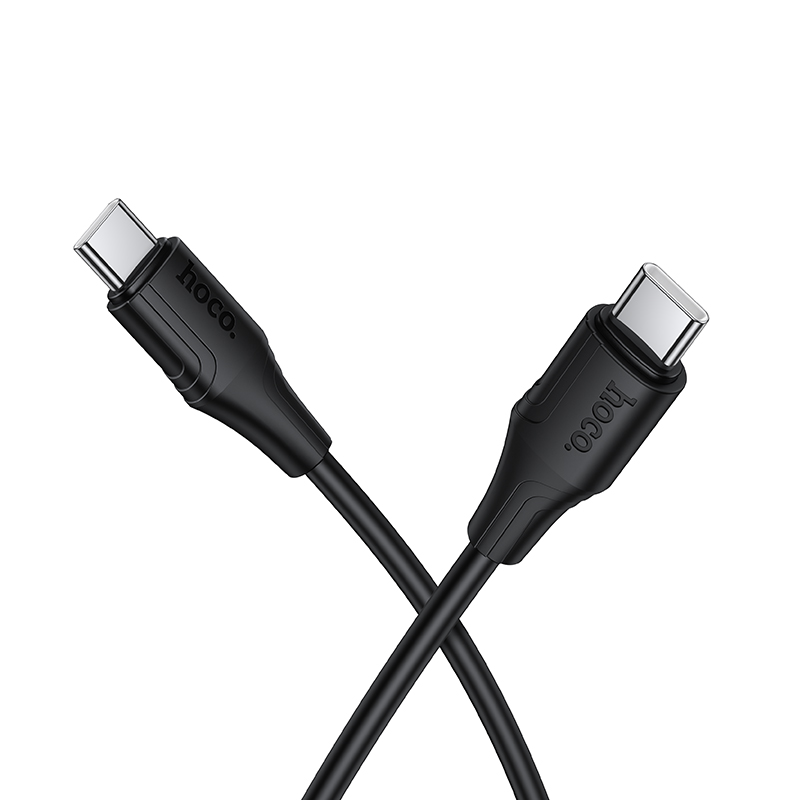 Кабель Hoco X124 Bien 60W силіконовий Type-C to Type-C Чорний