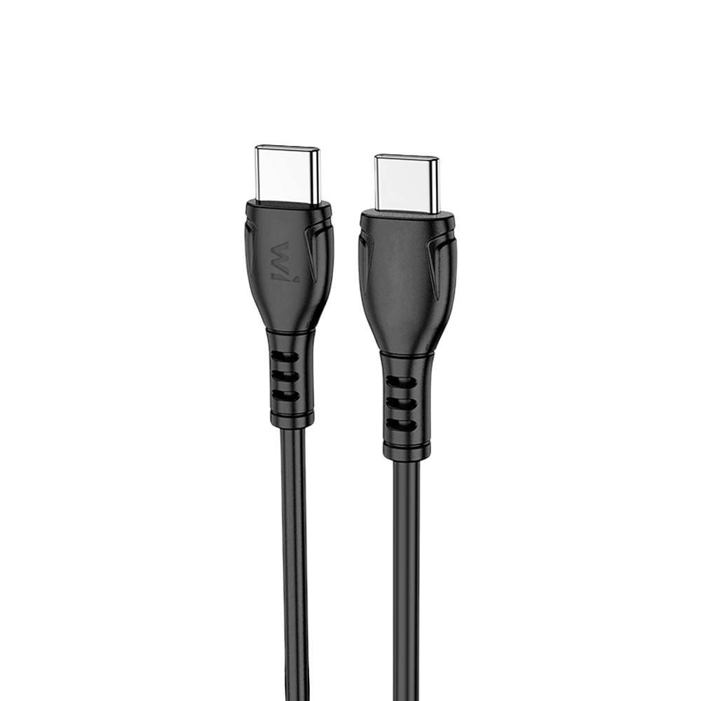 Кабель для зарядки Wibrand Boa 60W USB-C - USB-C Чорний
