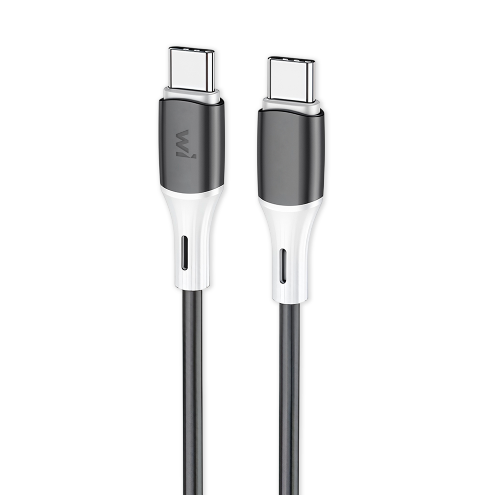 Кабель Wibrand Mamba 60W силіконовий Type-C to Type-C Black