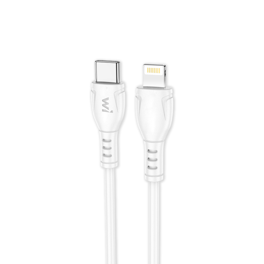 Кабель для зарядки Wibrand Boa USB-C to Lightning 2.4A Білий