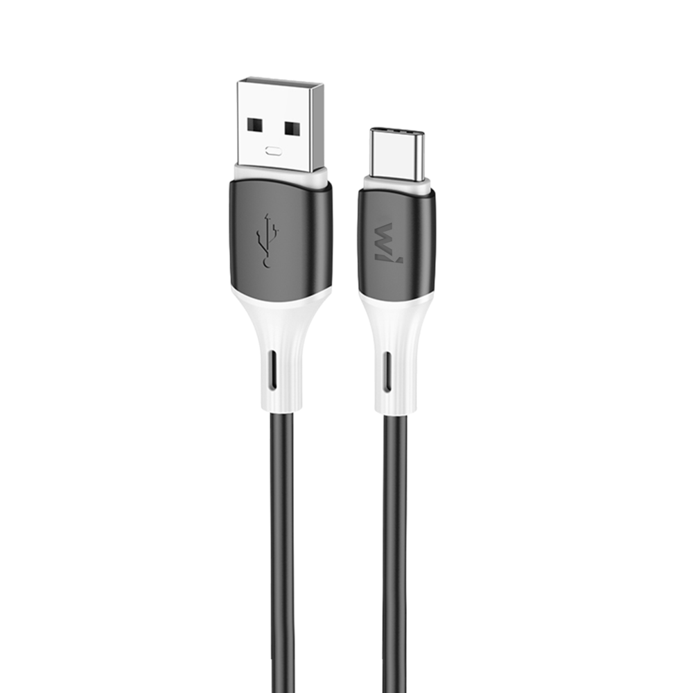 Кабель USB Wibrand Mamba Type-C силіконовий Black
