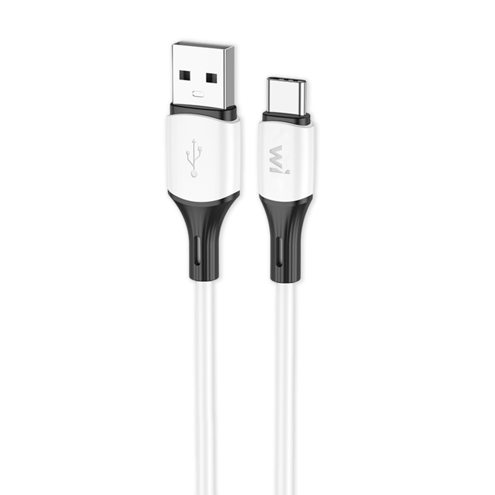 Кабель Wibrand Mamba USB - Type-C силіконовий Білий