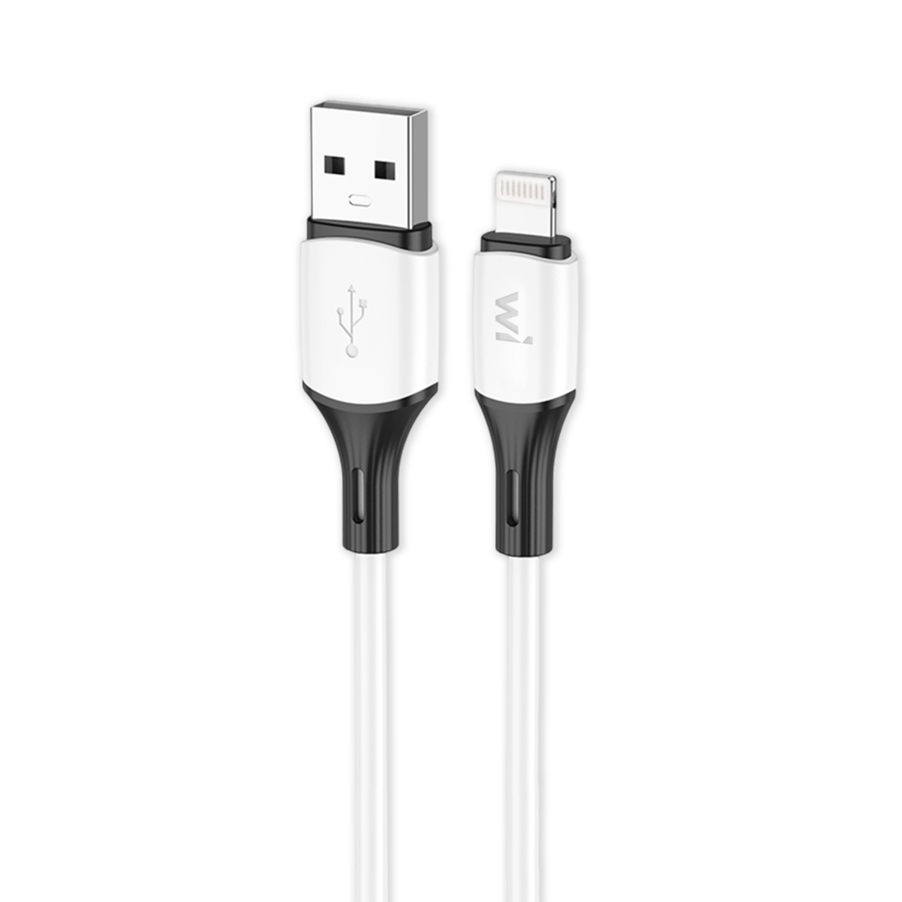 Кабель Wibrand Mamba силіконовий USB-Lightning Білий